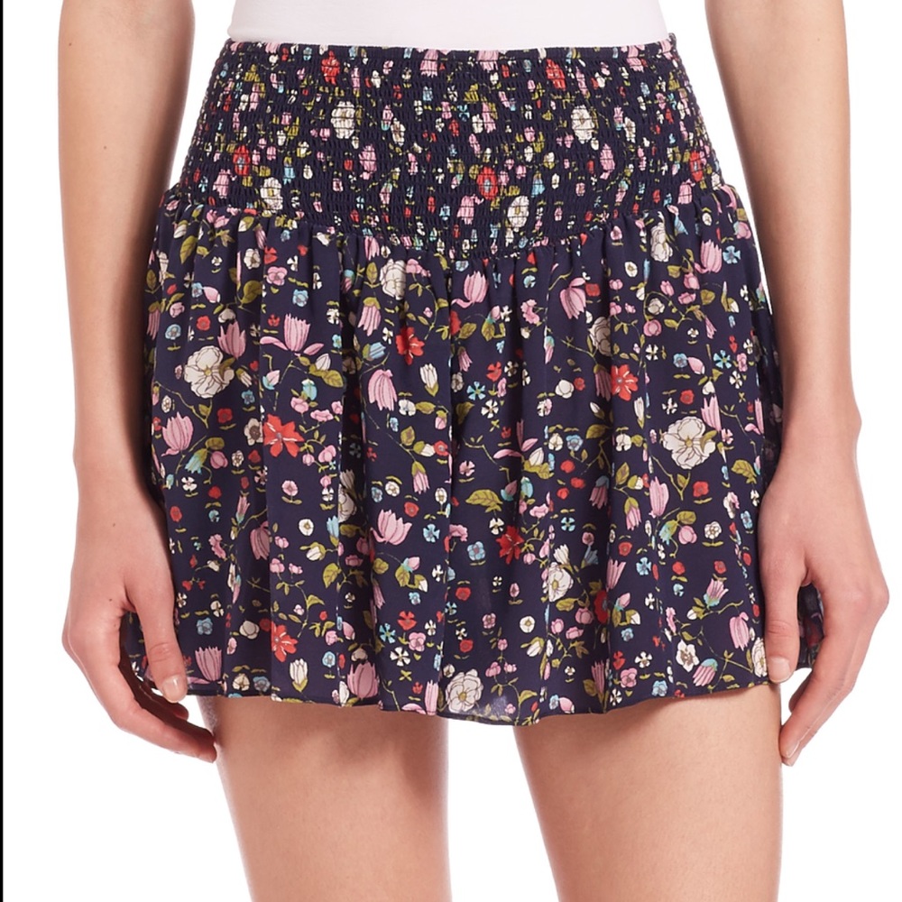 Rebecca Taylor Shorts Silk Garden Tapestry New